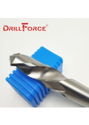 Drillforce 1 قطعة 0.5 مللي متر-20 مللي متر اليد اليسرى حفر كربيد من الصلب بت عكس دوامة فلوت تويست مثقاب ل الصلب سبيكة المقاوم للصدأ أداة