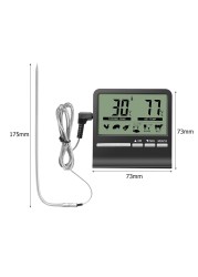 Digital Kitchen Barbecue Food Thermometer Stainless Steel Probe Outdoor BBQ Cooking Oven Meat Food Temperature Alarm Timer