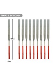 XCAN - Diamond File Set, 3 x 140mm 5 x 180mm, Small Needle for Stone, Glass, Metal, Hand Tools