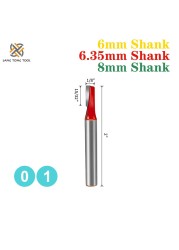 6mm/6.35mm/8mm15Pc Router Bit Set Trimming Bit Straight Milling Cutter Bit Wood Tungsten Carbide Cutting Woodworking LT027