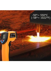 -50~550℃/-58~1022℃ Infrared Thermometer Laser Point Infrared Heat Gun GM550 Industrial Thermometer ℃/