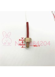 High Precision PT100 Temperature Sensor Class A RTD Probe M4 Brass Screw Thread 6mm 3-Core FEP Wire 750mm for Coffee Machine