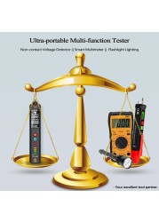 BSIDE Non-contact Multimeter Voltage Detector X1 06 Intelligent Pencil Tester Large Screen EBTN Electrical Tester Live Wire Hz Meter