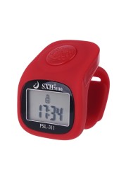 6 digital finger tally counter 8 channels with LED backlight time chanting prayer ring silicone electronic hand counter