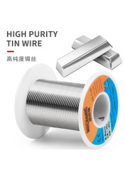 Mechanical 100g solder wire sn63% pb37% 0.6/0.8/1.0mm HX-T100 high purity low melting point welding wire