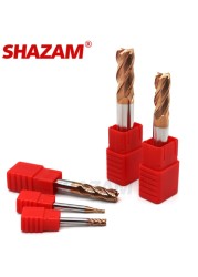 Milling Cutter Alloy Coating Tungsten Steel CNC Tool Maching Hrc55 Endmill SHAZAM Top Milling Cutter Tool Kit Milling Machine