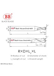 BB عالية صلابة التنغستن الصلبة أدوات قطع كربيد الدقة نهاية ميلز CNC أدوات تعدين