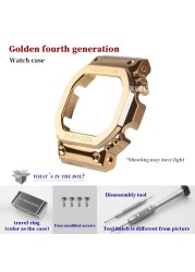 G-Refit 316 Stainless Steel DW5600 G5600E GW/DW5000 Watch Strap/Case DW5035 Silver Belt Straps and Watches Bezel with Tools