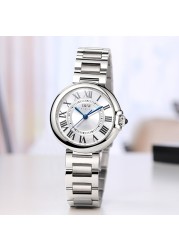 Fashion Quartz Watches Women Luxury Brand I&W New Ladies Watch Sapphire Glass Full Steel Strap Waterproof Relogio Feminino