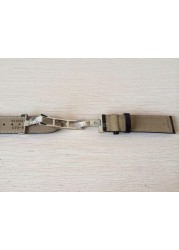 19mm (Buckle18mm) PRC200 T17 T41 T461 High Quality Silver Butterfly Buckle + Black Genuine Leather Watch Bands Strap