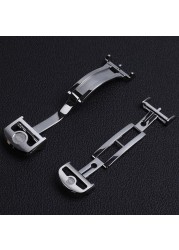 316L Stainless Steel 18mm Deploying Watch Buckle For IWC Large Pilot Spitfire Leather Watchband Folding Pin Clasp Tools