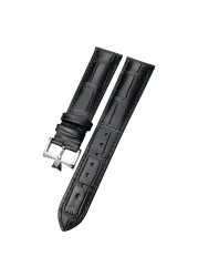 19mm 20mm 21mm 22mm Genuine Leather Watch Band Replacement For Vacheron Constantin Heritage VC Black Blue Brown Cow Leather Strap