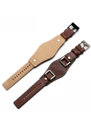 Genuine leather for Fossil JR1157 watch band accessories vintage style strap with high quantity stainless steel joint 24mm