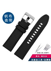 For Diesel Dz4500 Dz4506 DZ7420 DZ4318 Canvas Silicone Watch Strap Men's Officer Series 24 26 28mm Accessories Nylon Watchband