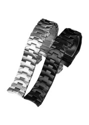 316L Stainless Steel Watch Strap 24mm Watchband for Panerai PAM111 PAM441 Watch Band Curved soild Metal Bracelet for Men