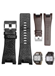 For Diesel DZ1216 DZ1273 DZ4246 DZ4247 DZ287 Watch Bracelet Man Watchband Wrist Band Genuine Leather Watch Strap 32mm