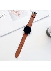 leather band for samsung galaxy watch 4 classic 46mm 42mm 44mm 40mm smartwatch strap no gaps bracelet correa galaxy watch 4 strap