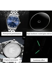 OLEVS Stainless Steel Strap Great Quality Watches for Men Waterproof Quartz Fashion Men Wristwatches Calendar Week Display