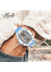 Haofa luxury automatic men's watch skeleton mechanical self-wind luminous movement men's watch 80H power reserve 1906