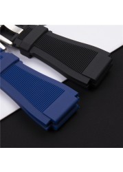 Top Quality 33mm*24mm Silicone Rubber Watchband for Bell & Ross Watch Strap for BR01 BR03 Series Bracelet Strap Pin Buckle Logo