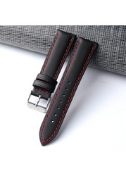 Fully handmade nylon fiber watchband 20 22mm black retro soft bracelet, men's leather strap