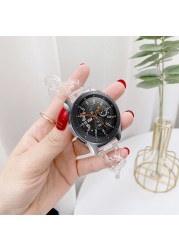 Women Watchband 22mm Strap for Sansong Galaxy Watch 3 45mm Series Resin Strap for Sansong Galaxy Watch 46mm Transparent Bracelet