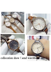 Women's Genuine Leather Watch Band Small Bracelet Elegant High Quality For Fossil ES3077 ES2830 ES3262 ES3060