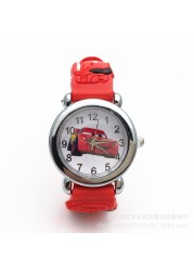 Animation Car Packing Lightning McQueen Children's Watch Silicone Strap Quartz Watch Boy Girl Gift Children's Birthday Gifts