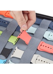 Watch Organizer Case Multifunction Portable Travel For Apple Watch Strap Band Carry Bag Storage Pouch Gray Black A/B