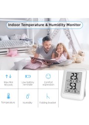 PROTMEX PT19DE LCD Digital Thermal Hygrometer Indoor Outdoor Temperature Hygrometer With Folding Arc C/F Function Switch
