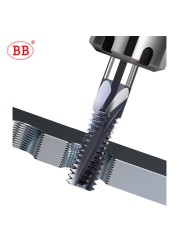 BB Thread Mill Coated Solid Carbide Full Tooth ISO Inch Pitch Nano Coated CNC Cutting Tool M3 M4 M5 M6 M8 Tap Aluminum