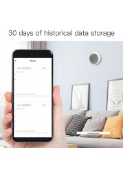 Tuya Smart ZigBee-مستشعر درجة الحرارة والرطوبة ، مقياس الحرارة والرطوبة مع تطبيق Smart Life ، Alexa و Google Home