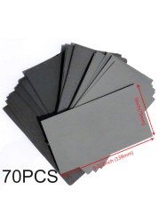 70pcs sandpaper 600 to 2500 grit abrasive paper sheets wet dry for metal wood jewelry auto craft finish polishing sanding