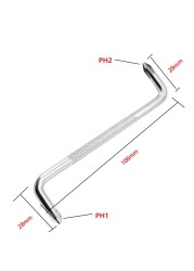 Z-Type Screwdriver L-Shaped 90-Degree Right-Angle Elbow Bend Torx Slotted With Magnetic Short Screwdriver