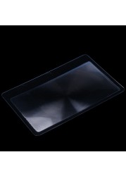 10pcs 3 X Magnifier Magnification Fresnel Lens 8.00*5.50*0.04cm Pocket Credit Card Size Transparent Magnifying Glass