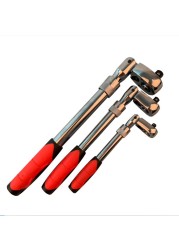 72 Teeth Telescopic Ratchet Spanner Automatic Quick Release Quick 1/4 1/2 3/8 Can Adjust 90 Degree Scaffold Ratchet Handle Wrench