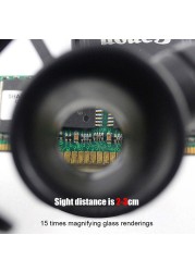 10X 15X 20X 25X رئيس يرتدي العدسة المكبر نظارات مع مصباح ليد عدسة مكبرة عقال نظارات لقراءة الجواهر إصلاح