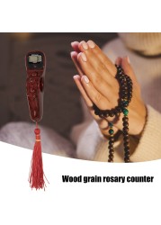 LCD Digital Electronic Rosary Timer Counter With Tassel Finger Game Game Handheld Reset Decompression Relax Meditation Muslim Prayer