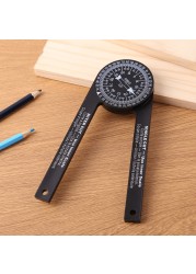 Woodworking Scale Miter Saw Protractor Angle Level with Marking Pencil Carpenter Angle Finder Measuring Ruler Meter Gauge Tools