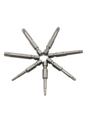 7pcs 50mm Cross Drill Bit Head Screwdriver Bits Hand Tools Anti-Slip Electric Hex Shank Magnetic Screwdriver Drill Bit