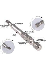 6Pcs 65mm Triangular Screw Bits Set Alloy Steel Magnetic Electric Screw Driver Triangle Bit Screw Head 1.8 2.0 2.3 2.5 2.7 3.0mm