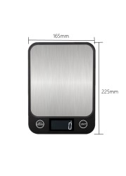 10/3Kg Kitchen Scales Stainless Steel Weighing For Food Diet Postal Balance Measure LCD Precision Electronic Scale 40% Off