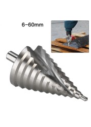 6-60mm Step Drill Pagoda Drill Spiral Multifunction Twist Drill Power Tool Spiral Groove Metal Steel Lathe Power Tool