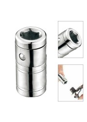 1/4" Ratchet Socket Head Square Drive To 1/4" Hex Socket Bit Adapter Screwdriver Bit Adapter 6.3mm Screwdriver Chain