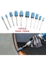 10pcs Polishing Wheel Head Abrasive Head Mounted Stone For Dry Mill Rotary Electric Power Tools Grinding Stone Accessories