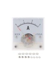 91C4 Amp DC Analog Current Meter Panel Indicator Mechanical Type 1/2/3/5/10/20/30/50/100/200/300/500mA A 193C