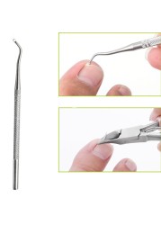3pcs Toe Nail Clippers Nail Correction Thick Ingrown Toenails Nippers Cutters Dead Skin Dirt Remover Pedicure Care Tool