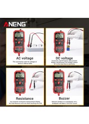 8340 Min Digital Multimeter DIY Transistor Capacitor Fire Detector Meter Portable LCD Voltmeter Ohm Meter