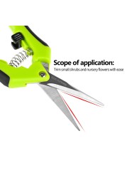 Garden Pruning Shears Gardening Tools Fruit Scissors Picking Household Potted Weed Stainless Steel Pruning Branches Pruners