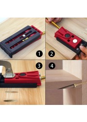 Woodworking Slant Drill Locator Jib Hole Jig Slant Drill Guide Locator Puncher Handheld Jig